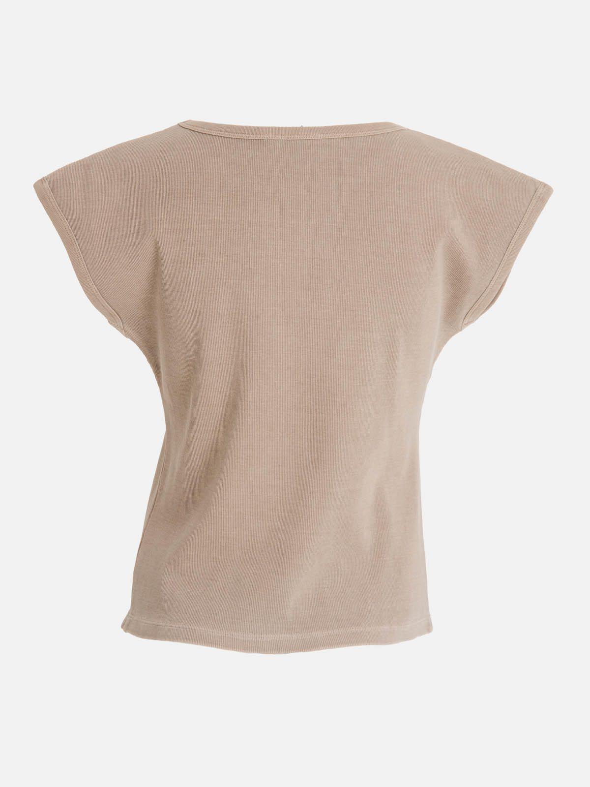 Polera m/c Mujer Essential Café-6