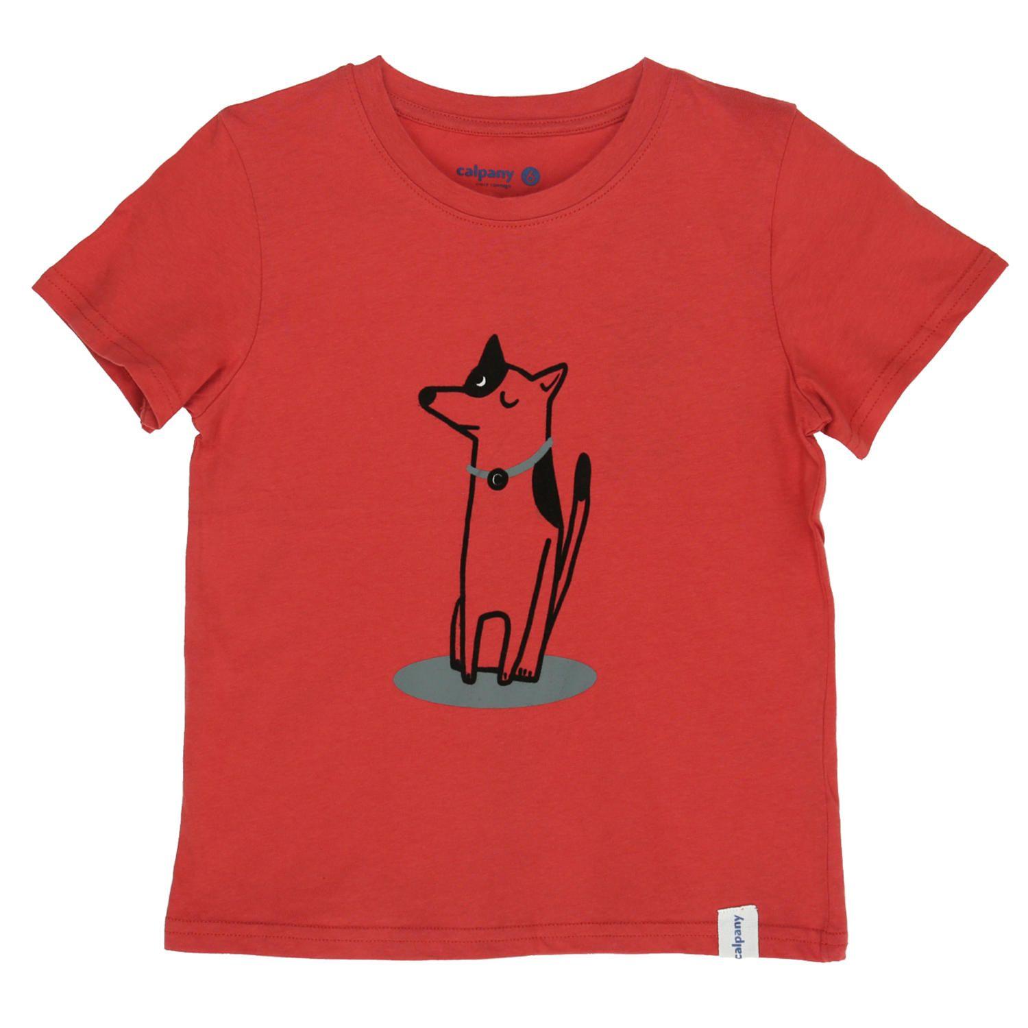 Polera M/C Niño Dog Rojo-0