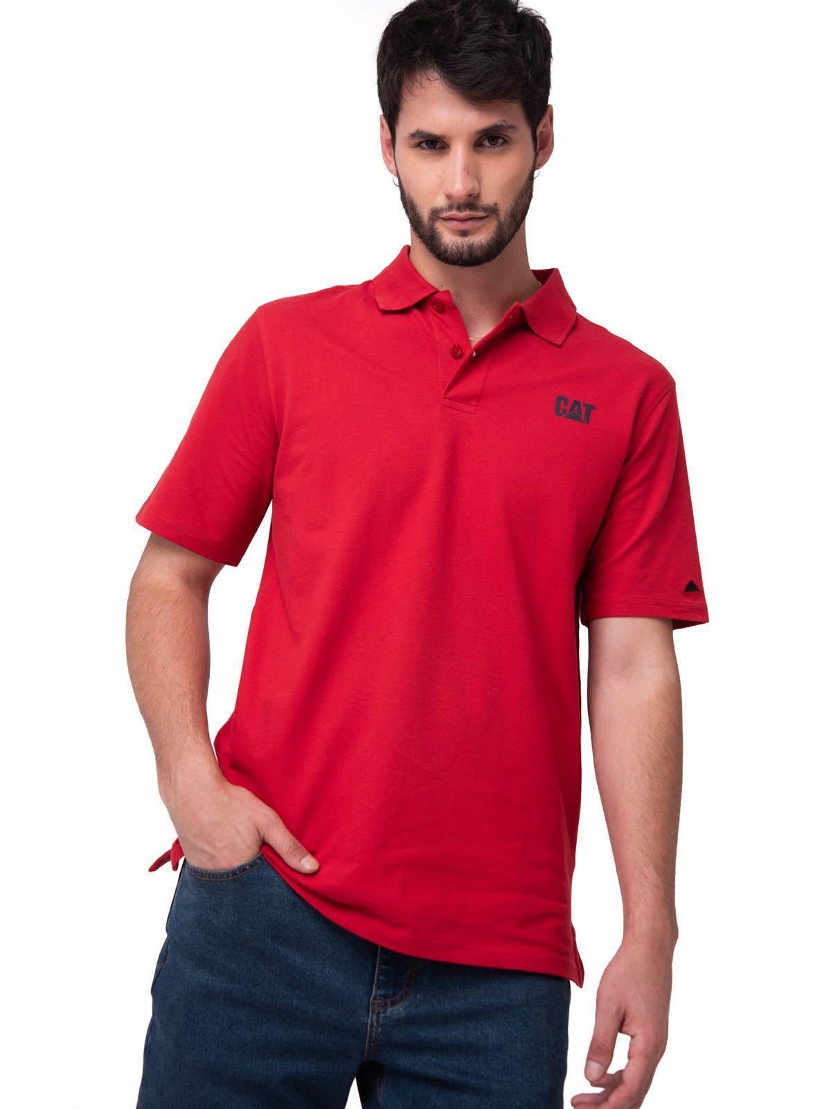 Polera Pique Manga Corta Logo Rojo-0