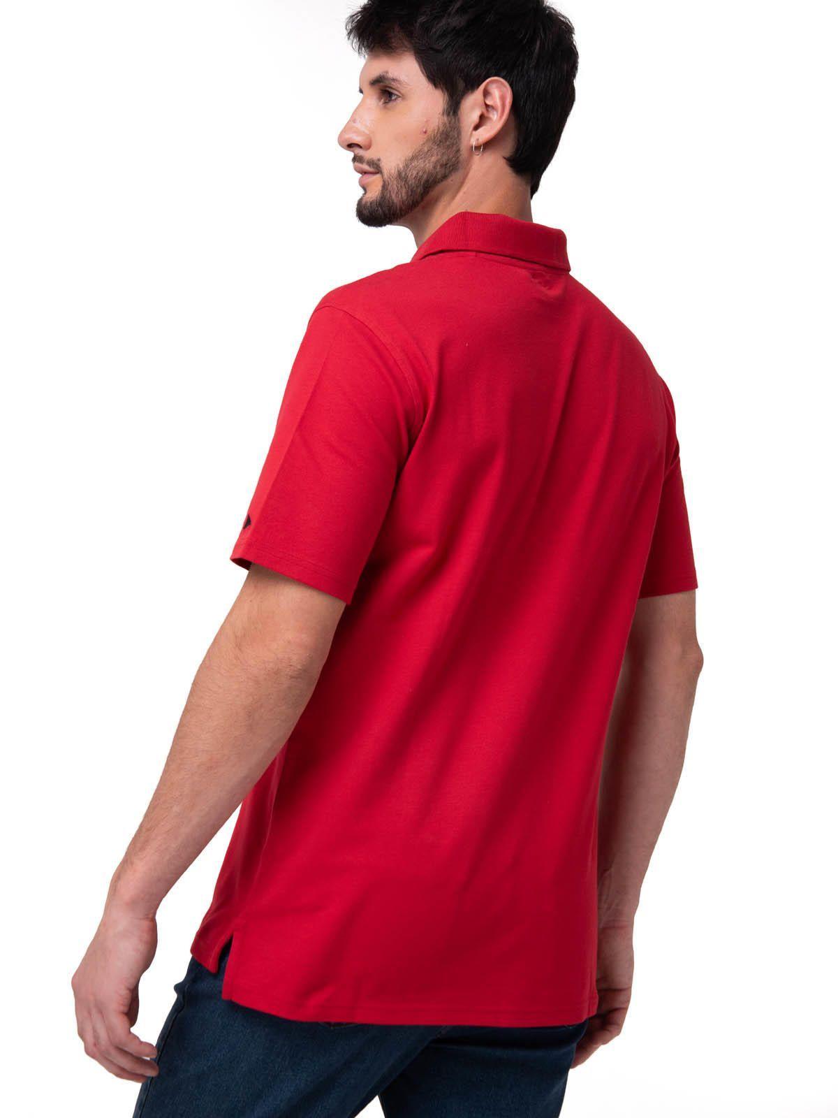 Polera Pique Manga Corta Logo Rojo-1