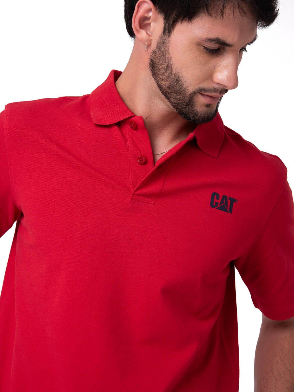 Polera Pique Manga Corta Logo Rojo-3