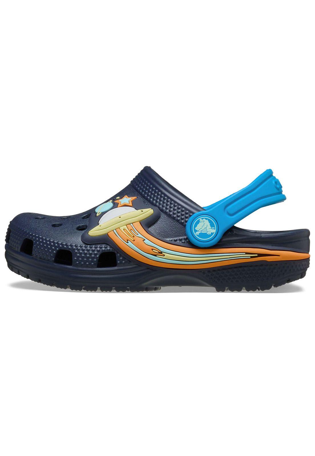 Zueco Crocs Niño Pequeño Classic Espacial T Azul Marino-1