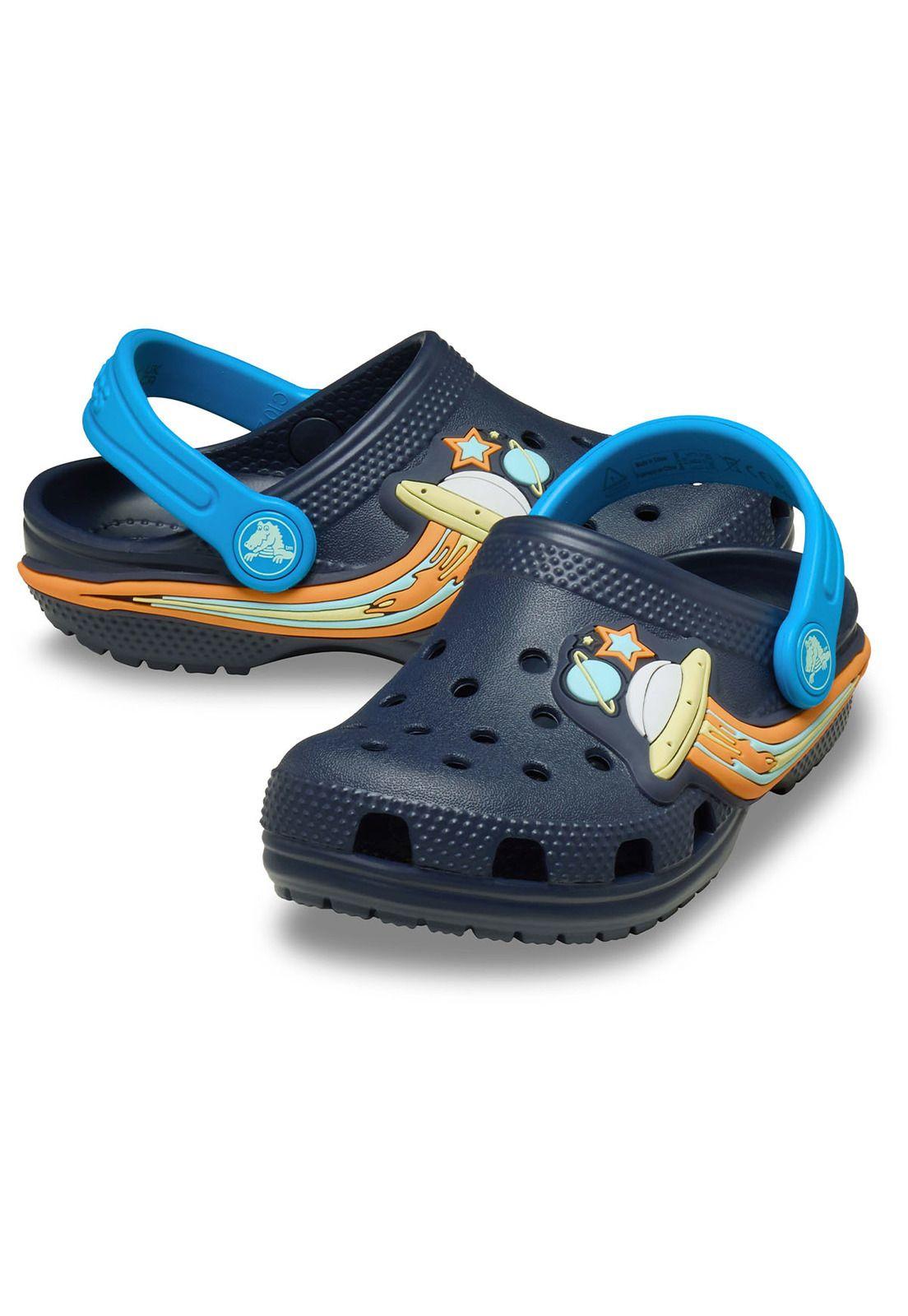 Zueco Crocs Niño Pequeño Classic Espacial T Azul Marino-3