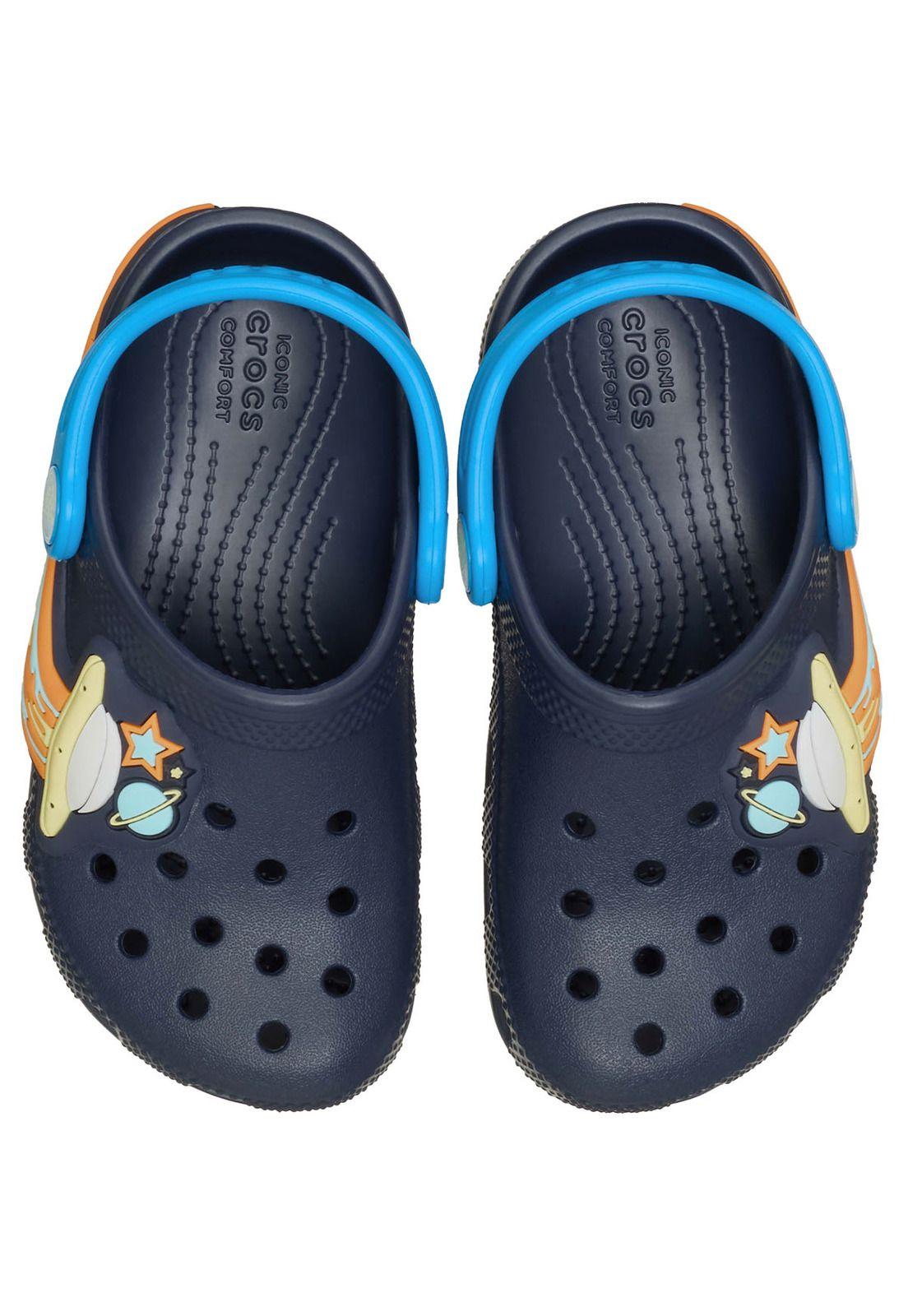 Zueco Crocs Niño Pequeño Classic Espacial T Azul Marino-4