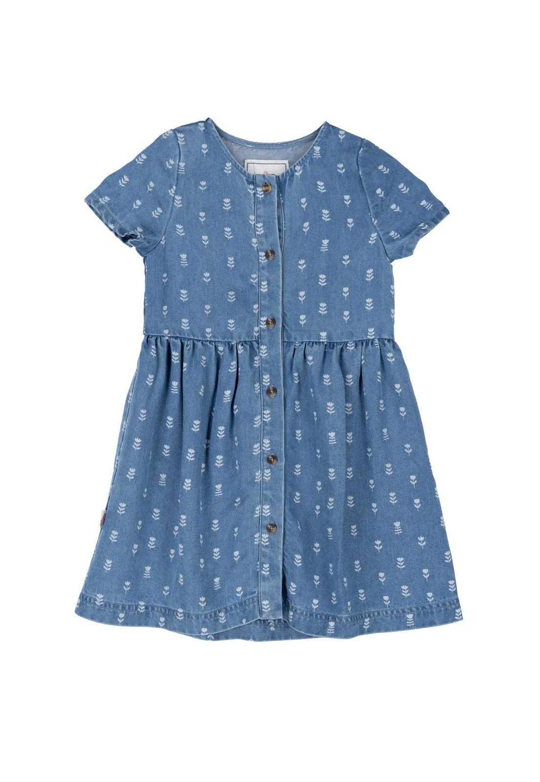 Vestido Niña Tulipan Celeste-0