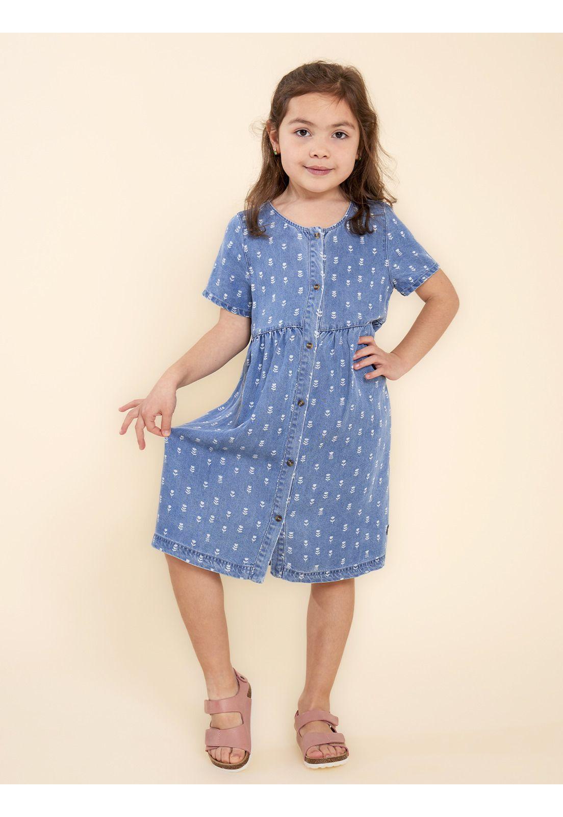 Vestido Niña Tulipan Celeste-1
