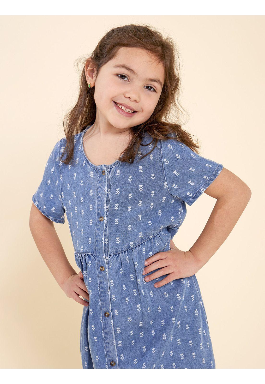 Vestido Niña Tulipan Celeste-3