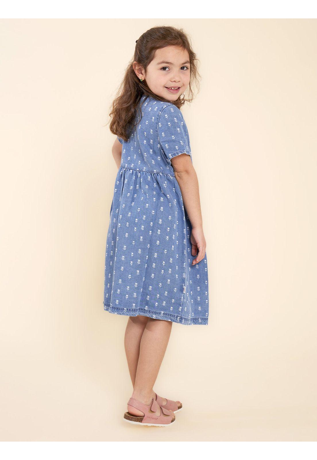 Vestido Niña Tulipan Celeste-4