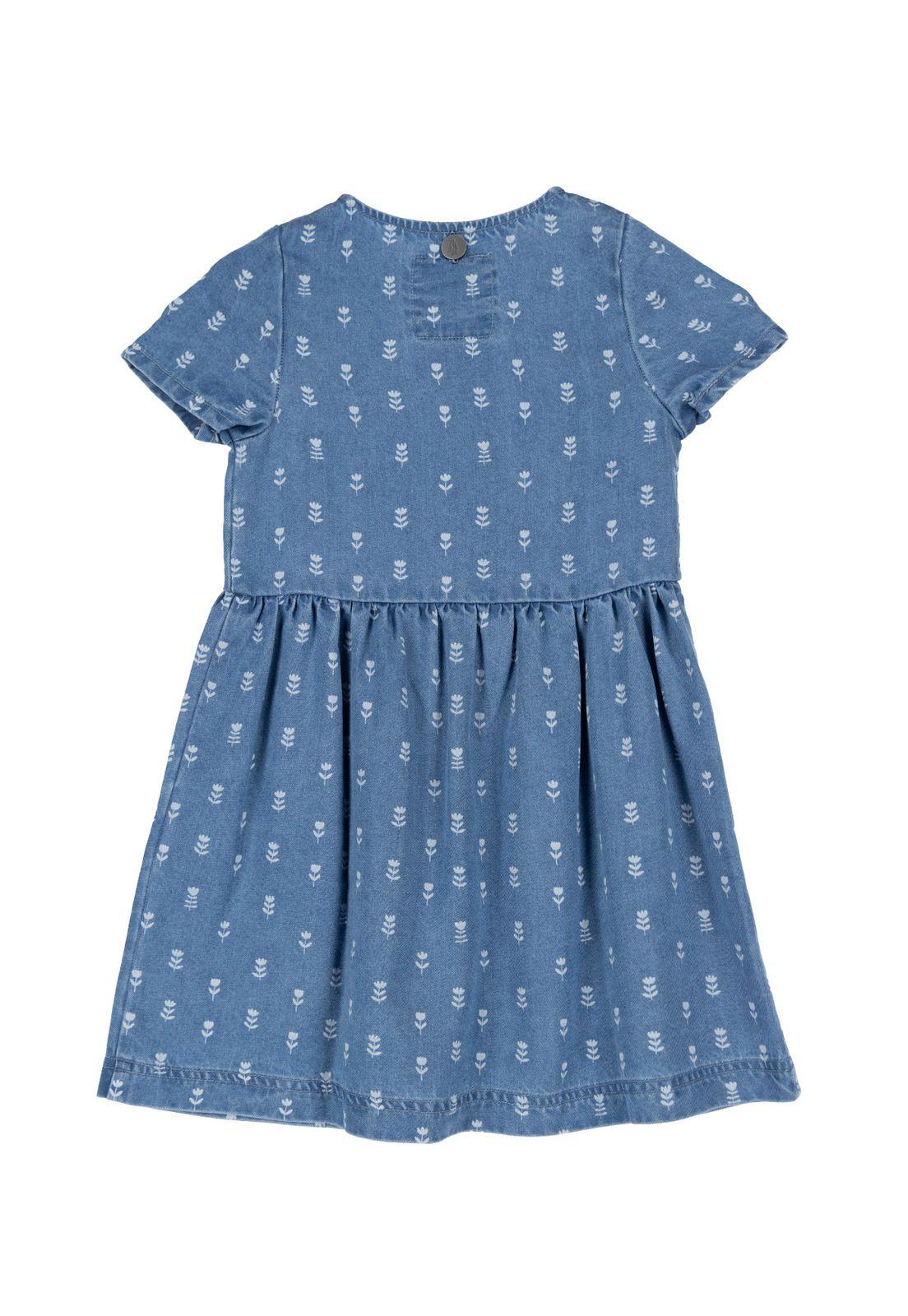 Vestido Niña Tulipan Celeste-5