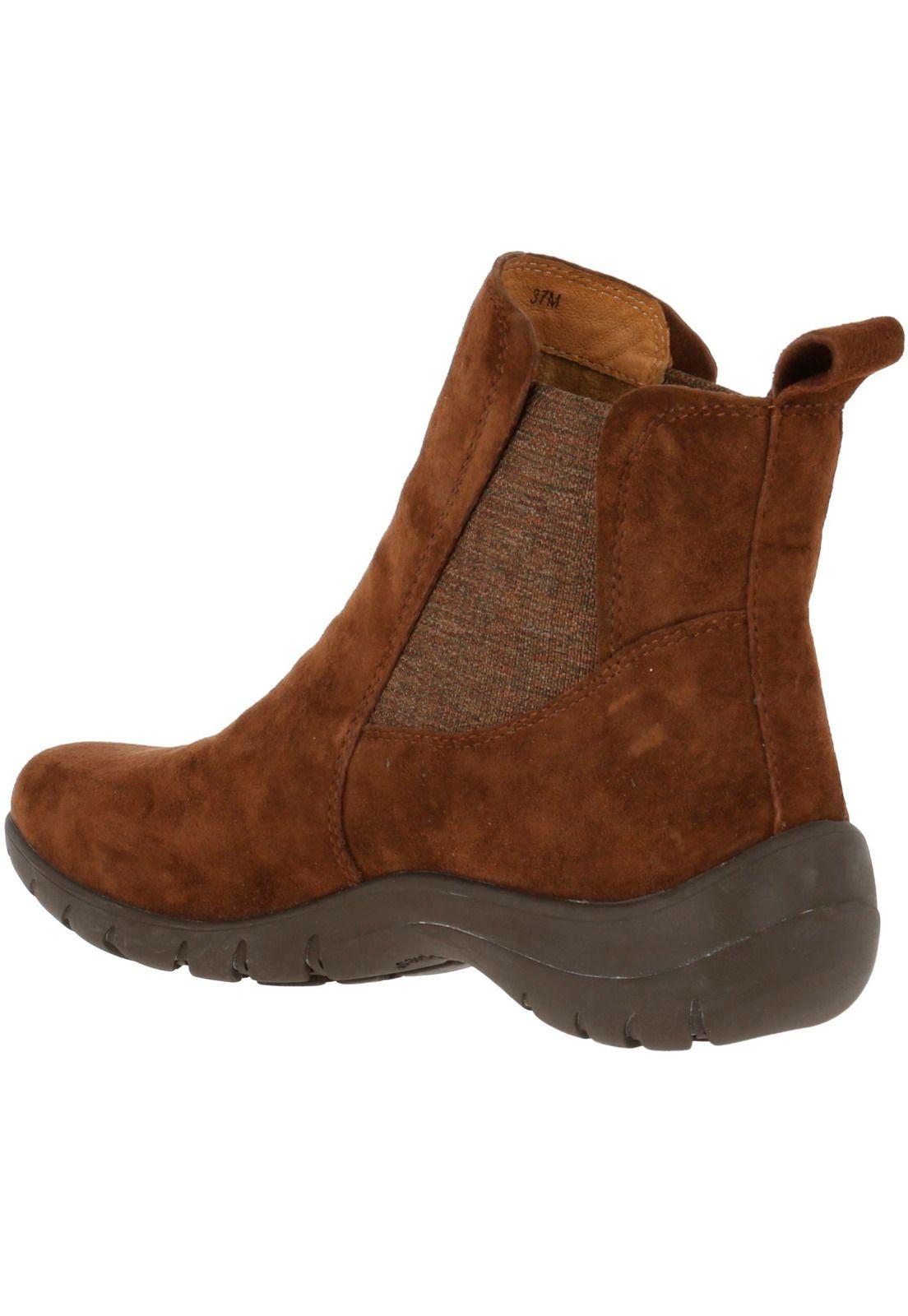 Botin Mujer Cuero Bertel Café-4