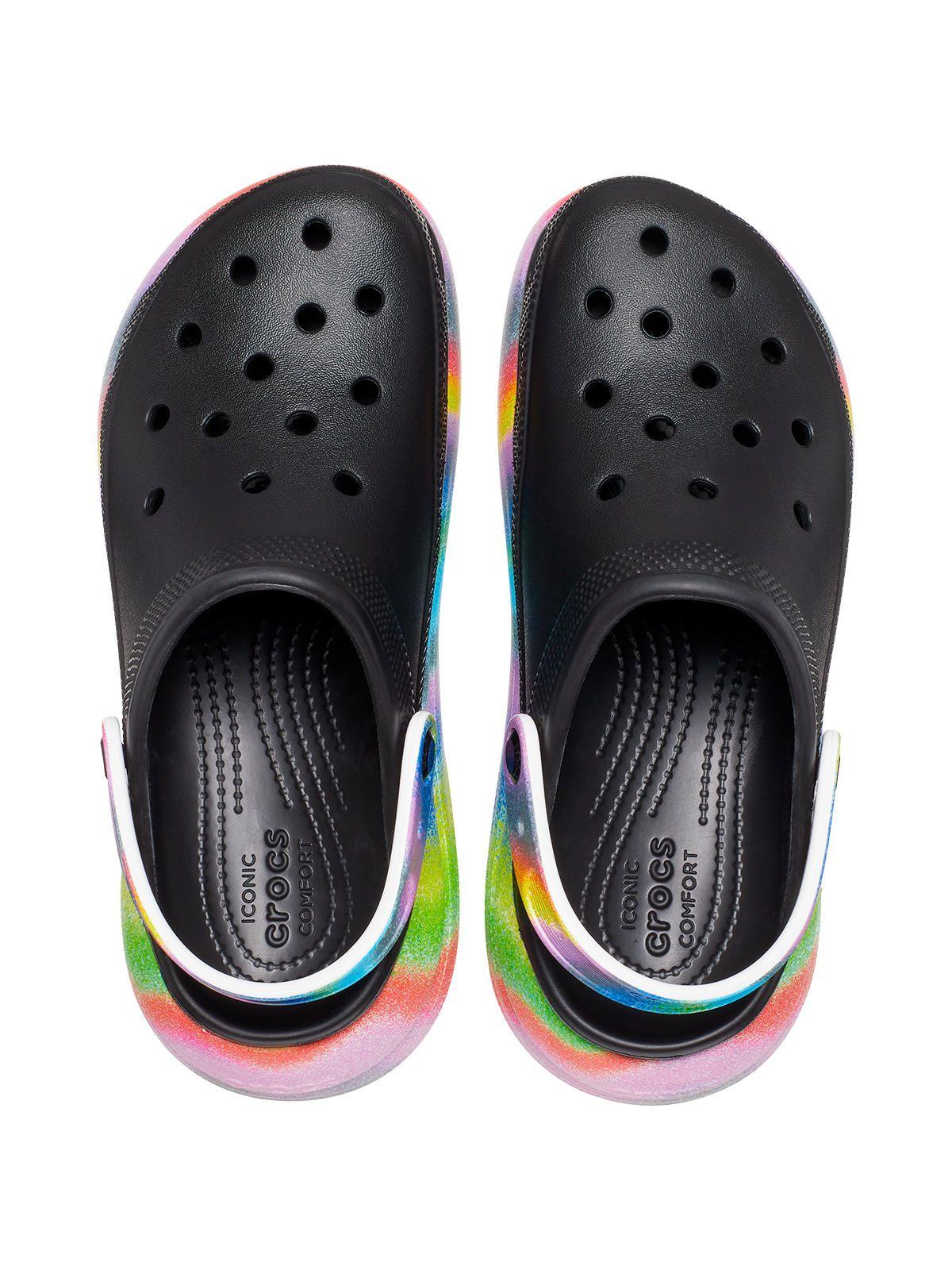 Zueco Crocs Mujer Crush Spray Dye Clog Negro-4