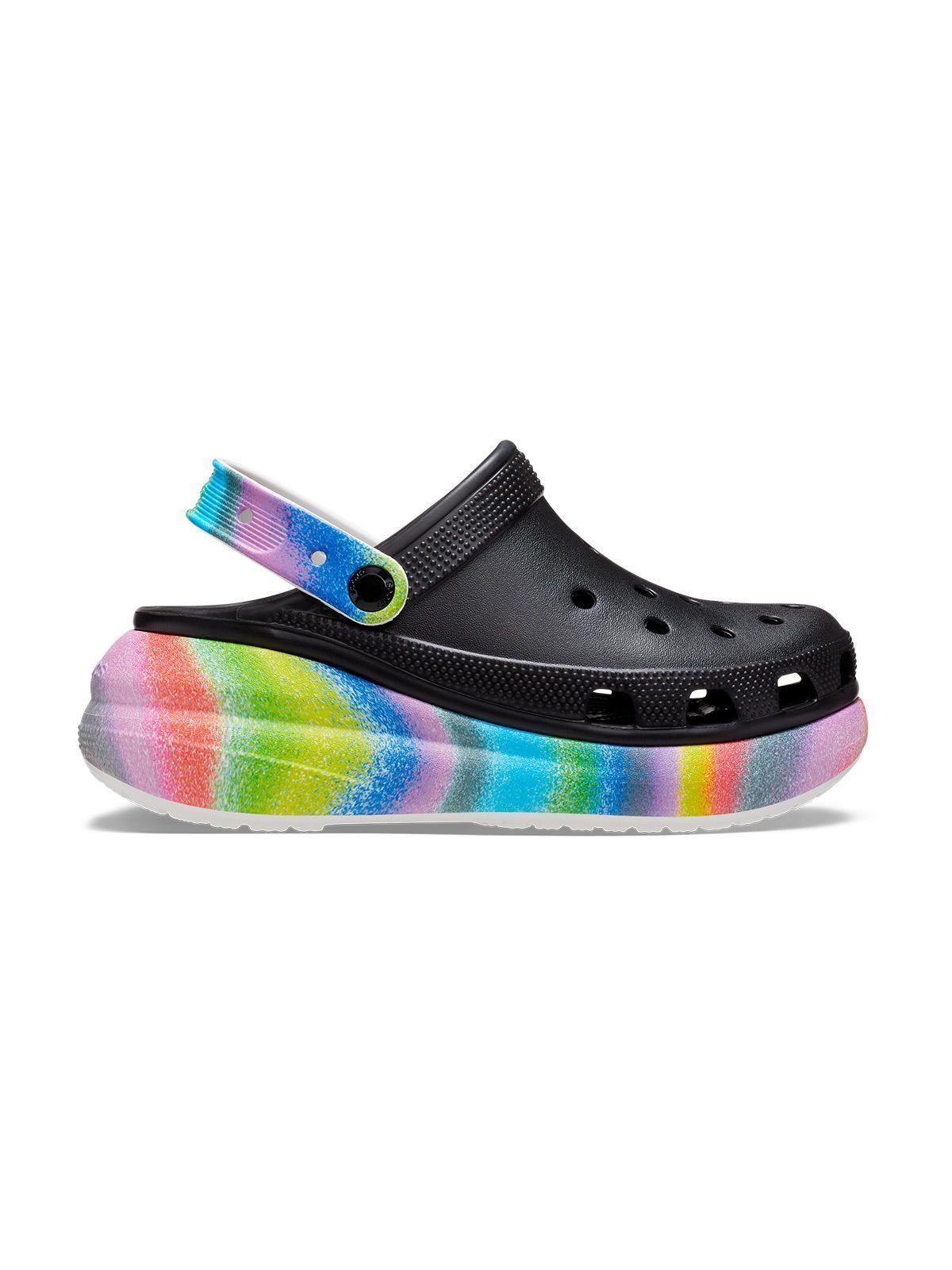 Zueco Crocs Mujer Crush Spray Dye Clog Negro-0