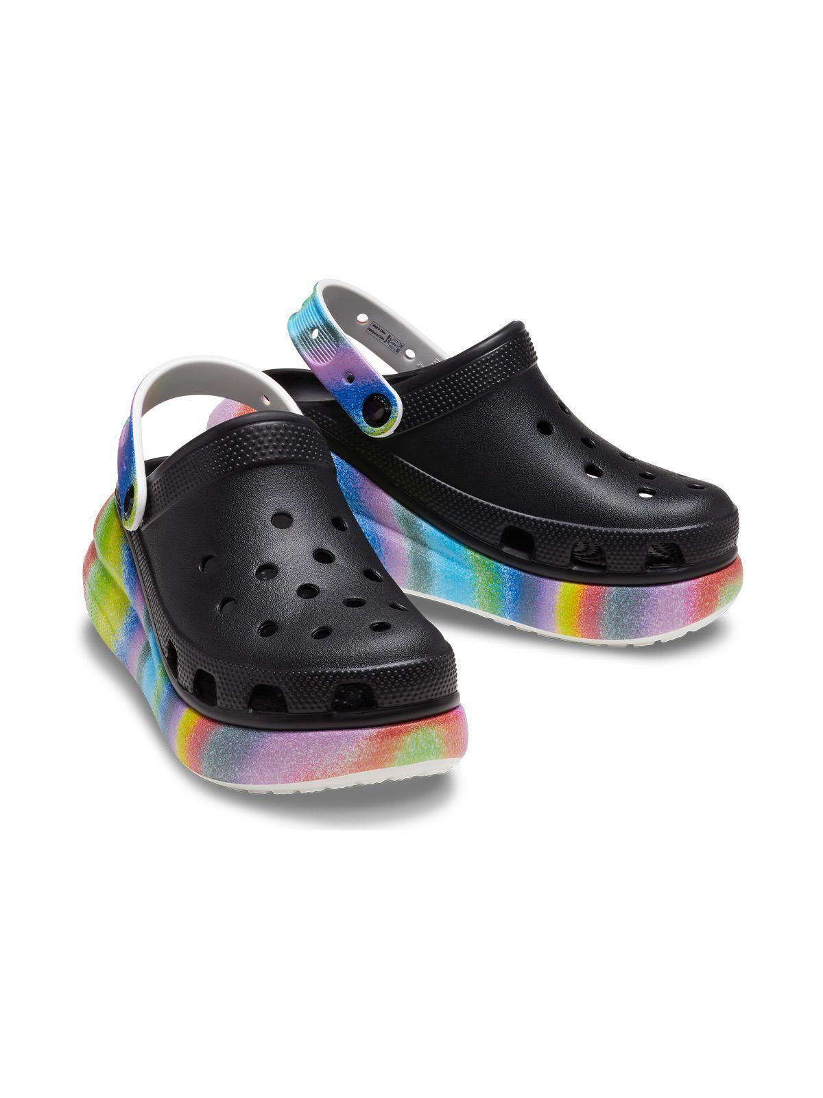 Zueco Crocs Mujer Crush Spray Dye Clog Negro-3