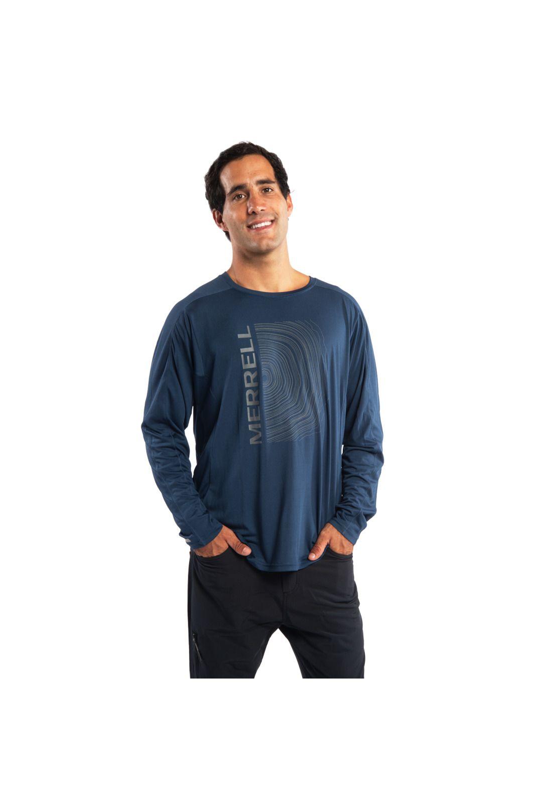 Polera Hombre Denali Long Sleeve Azul-0
