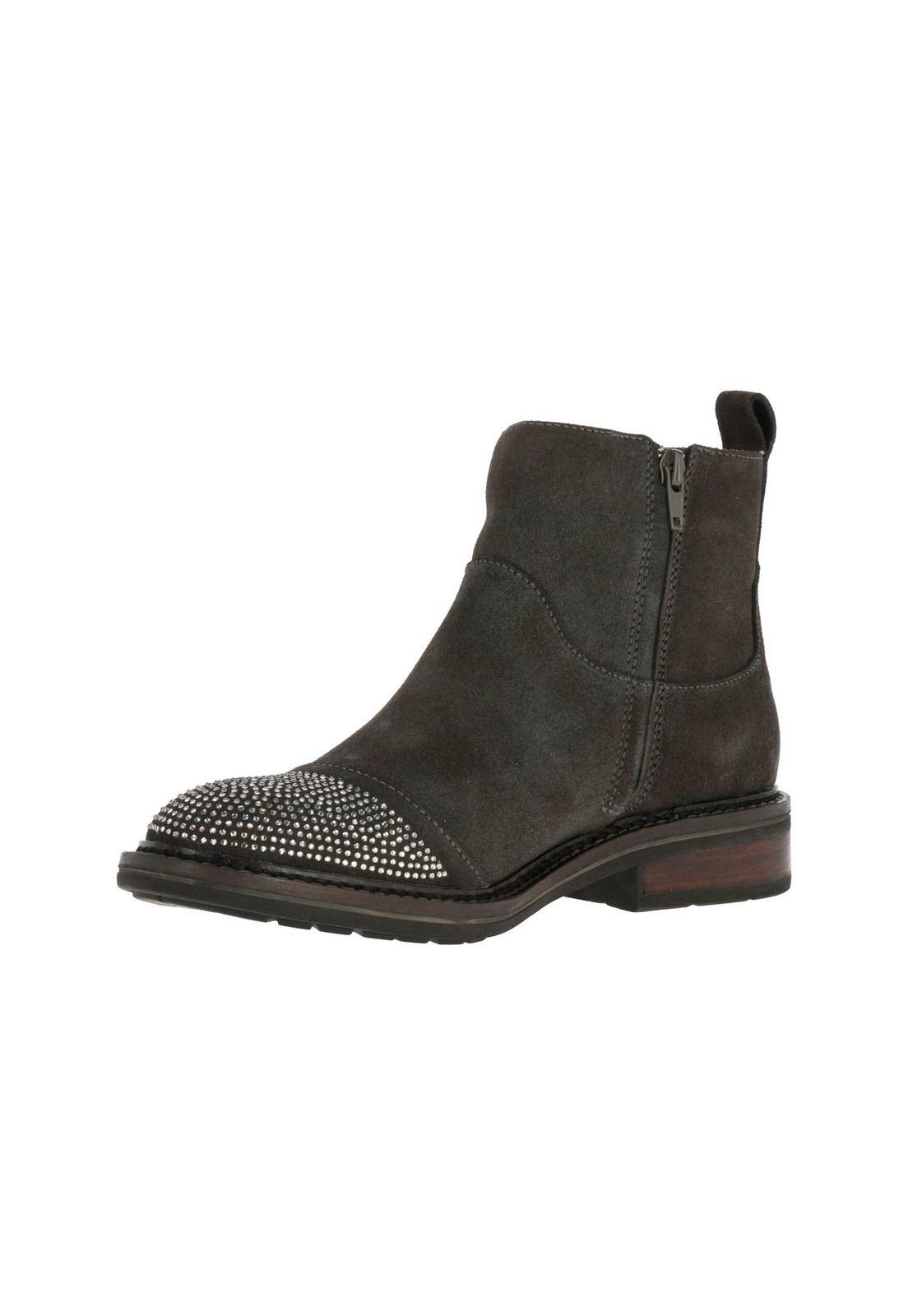 Botin Cuero Mujer Ewell Gris-1