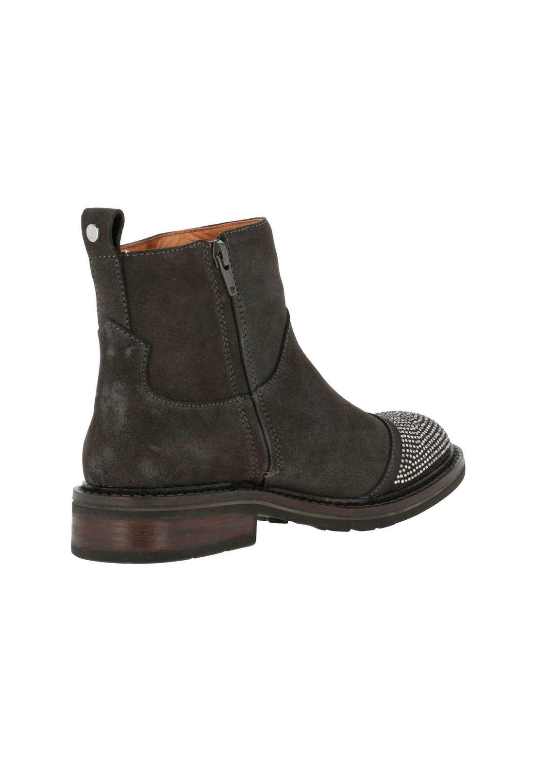 Botin Cuero Mujer Ewell Gris-4