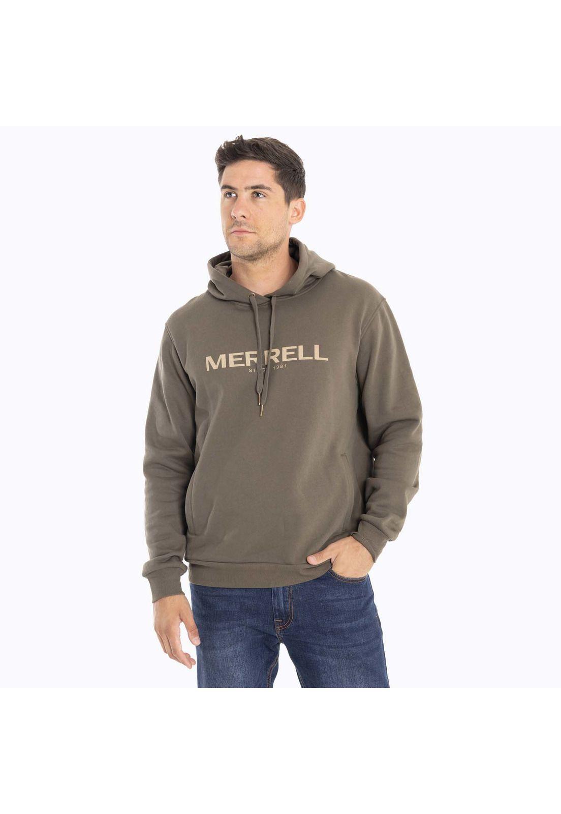 Poleron Hombre Full Zipper Café oscuro Merrell-0