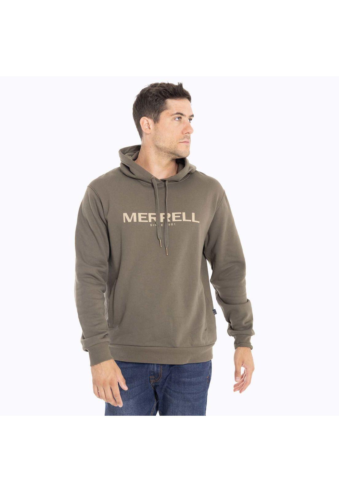 Poleron Hombre Full Zipper Café oscuro Merrell-3