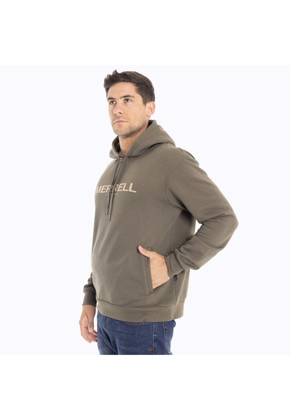 Poleron Hombre Full Zipper Café oscuro Merrell-5