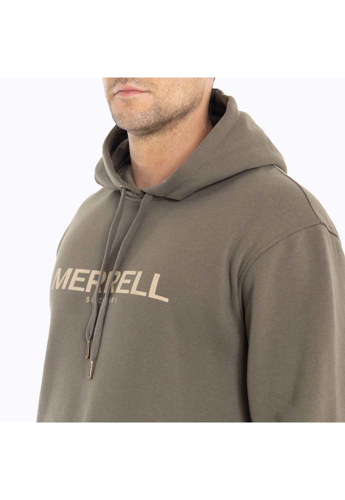 Poleron Hombre Full Zipper Café oscuro Merrell-6
