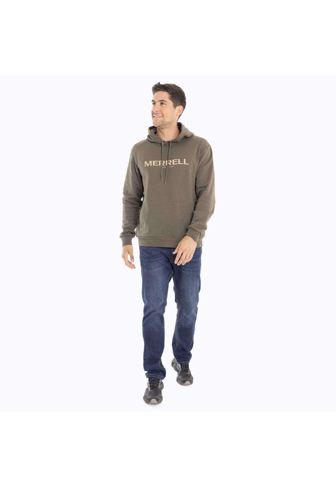 Poleron Hombre Full Zipper Café oscuro Merrell-8