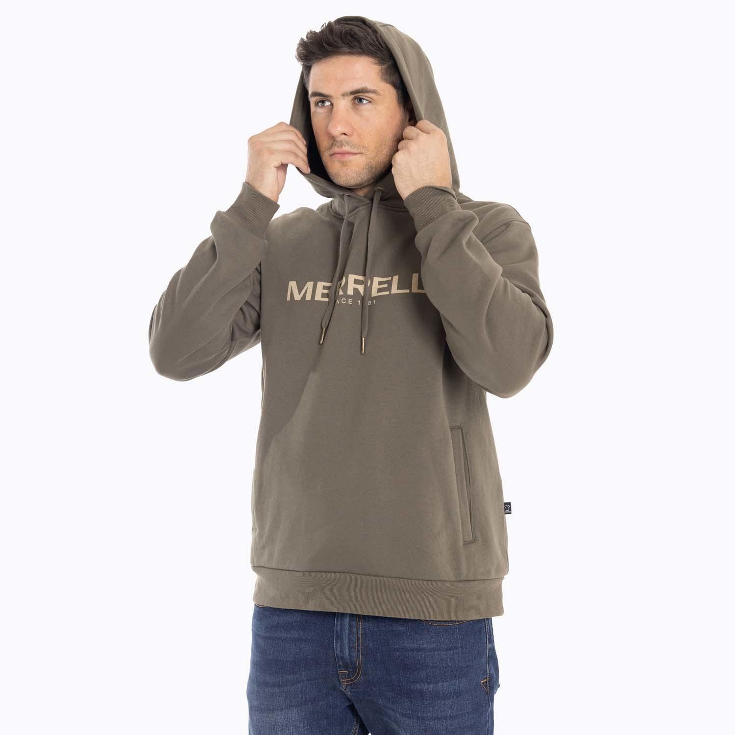 Poleron Hombre Full Zipper Café oscuro Merrell-1