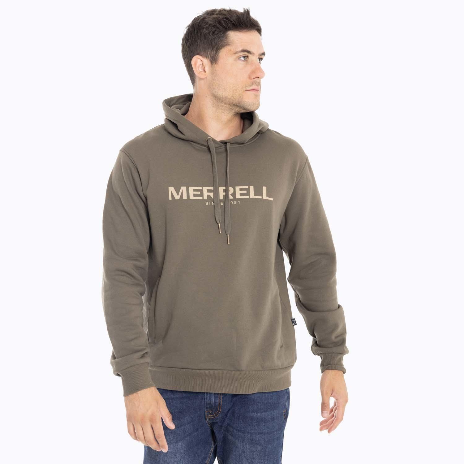 Poleron Hombre Full Zipper Café oscuro Merrell-3