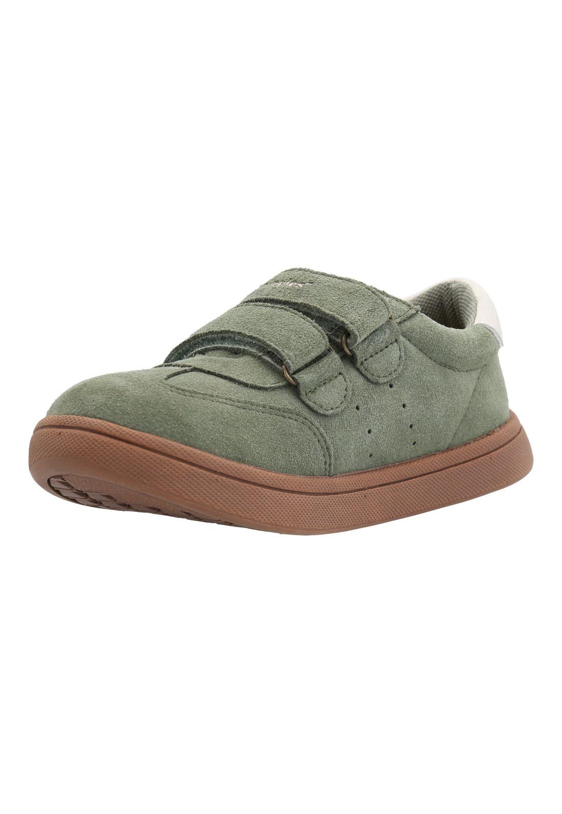 Zapatilla Cuero Clara-K Niño Verde-5