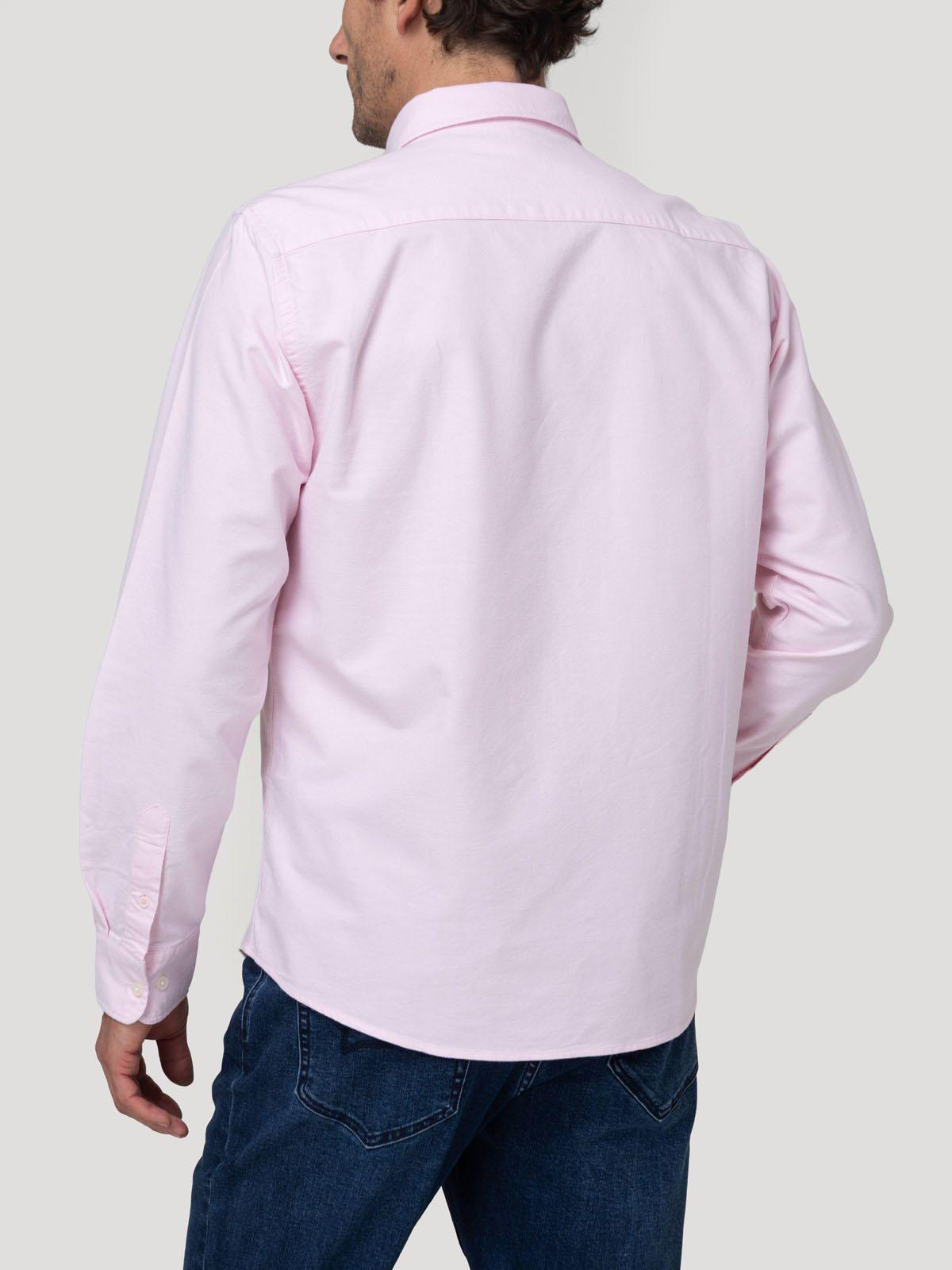 Camisa Algodón Hombre Oxford Rosado-5
