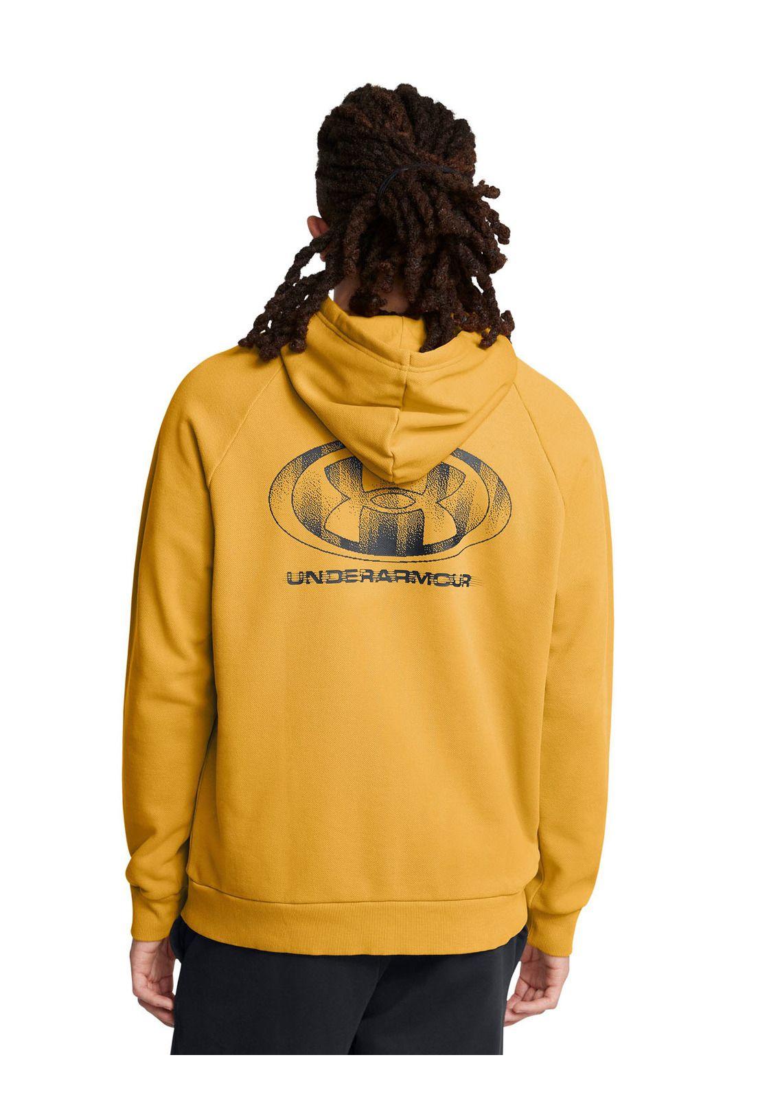 Polerón UA Rival para hombre Amarillo-4