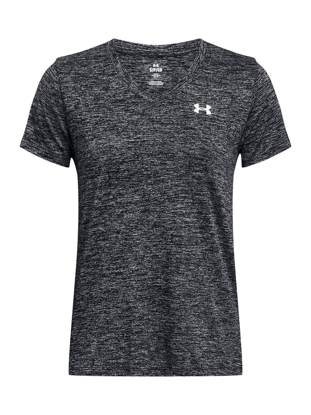 Polera Tech Twist V-Neck negra Mujer-0