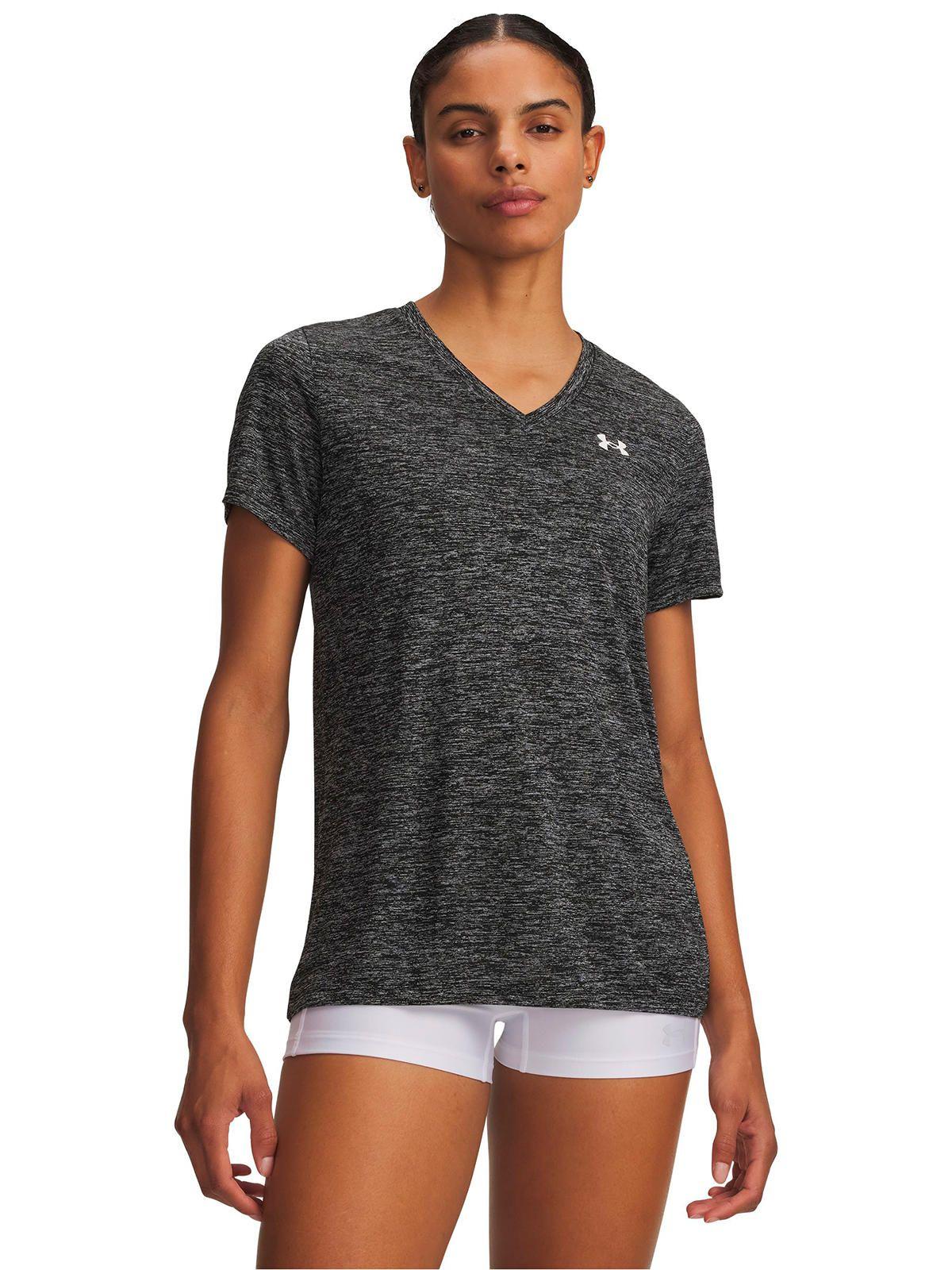 Polera Tech Twist V-Neck negra Mujer-3