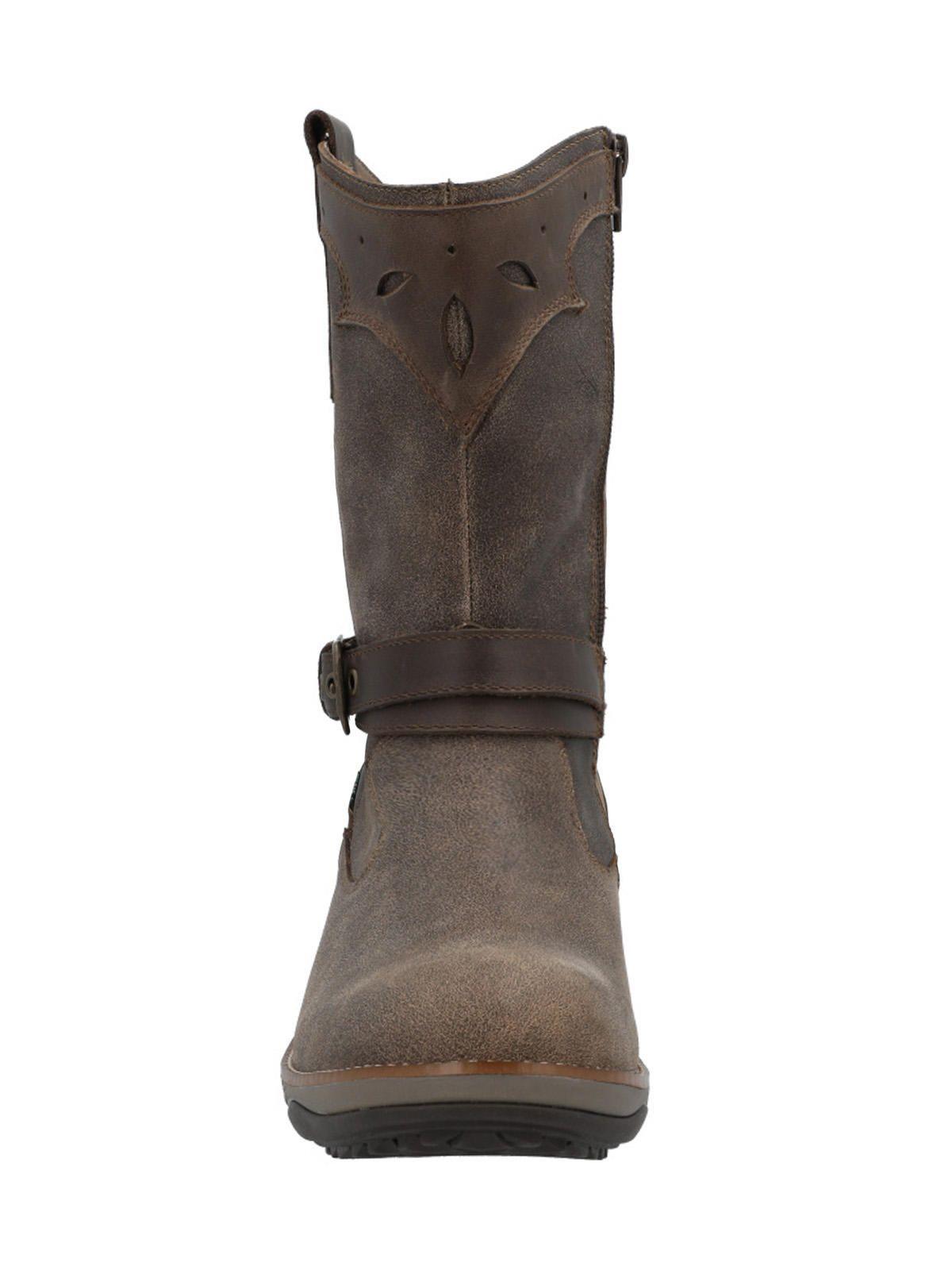 Bota Cuero Mujer Nia Café-3