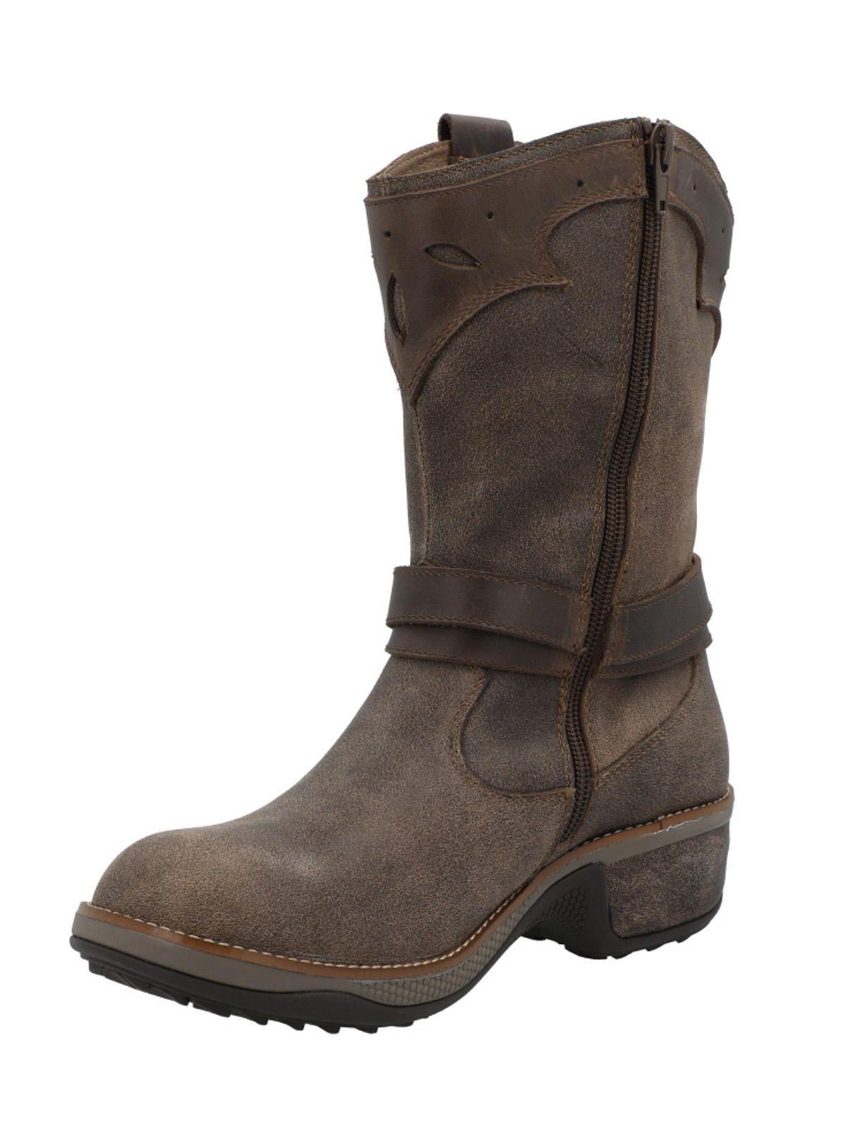 Bota Cuero Mujer Nia Café-4