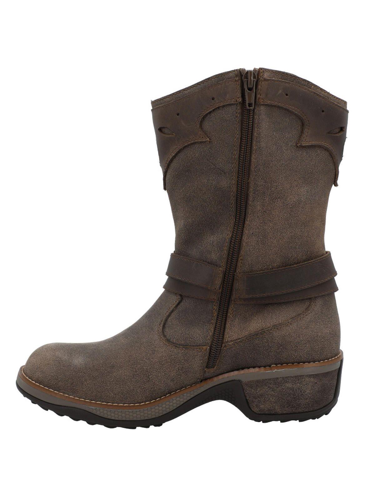 Bota Cuero Mujer Nia Café-5