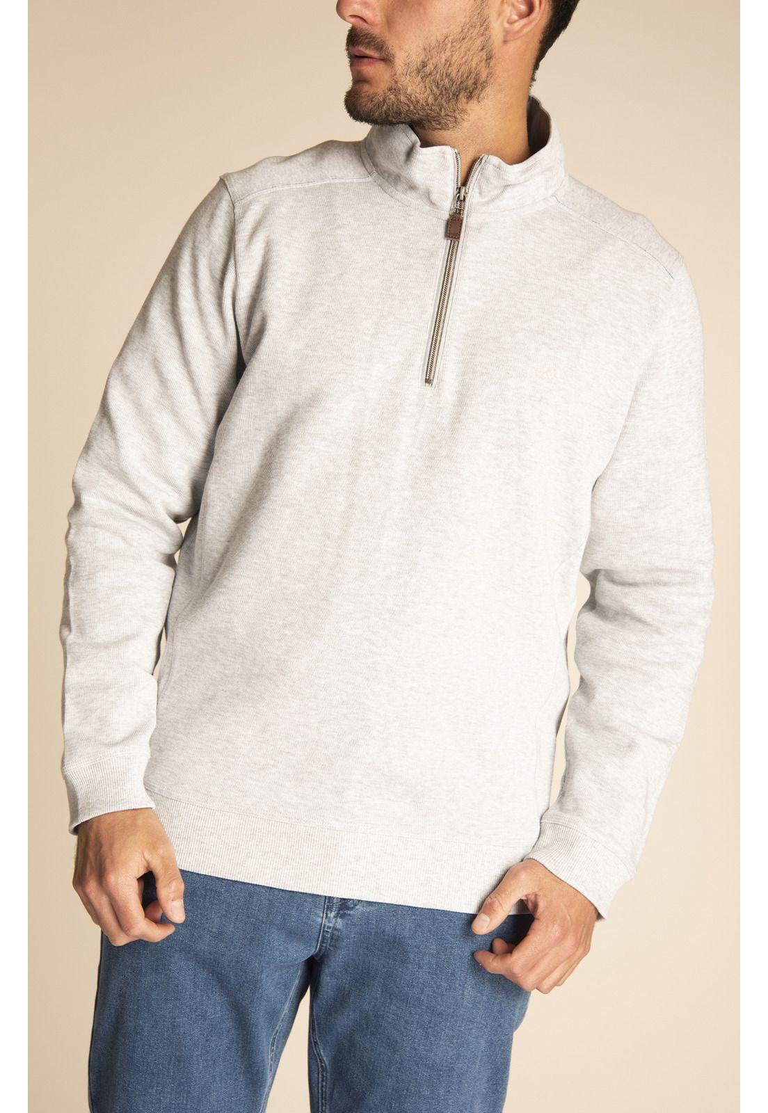 Polerón Algodón Orgánico Hombre Marbella Gris-5