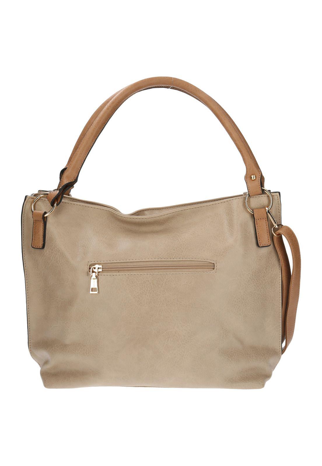 Cartera De Hombro Harmony Tote Beige Mujer-2