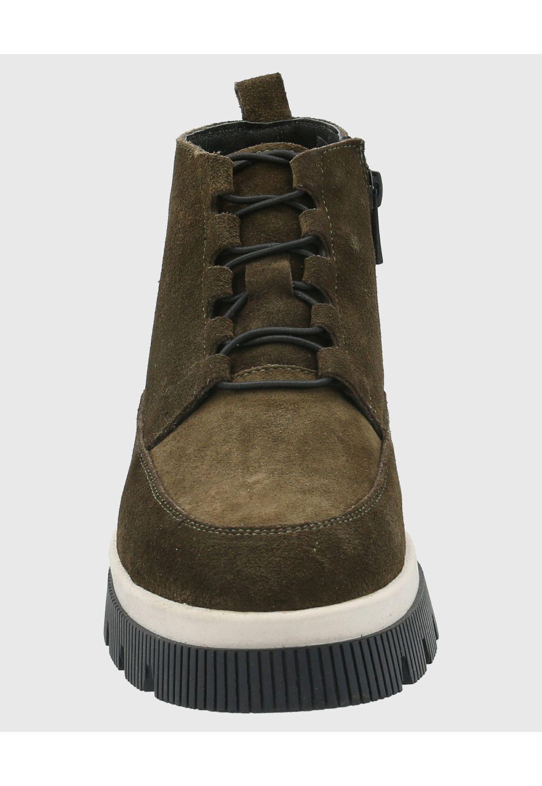Botin Cuero Mujer Ruffen Verde-3