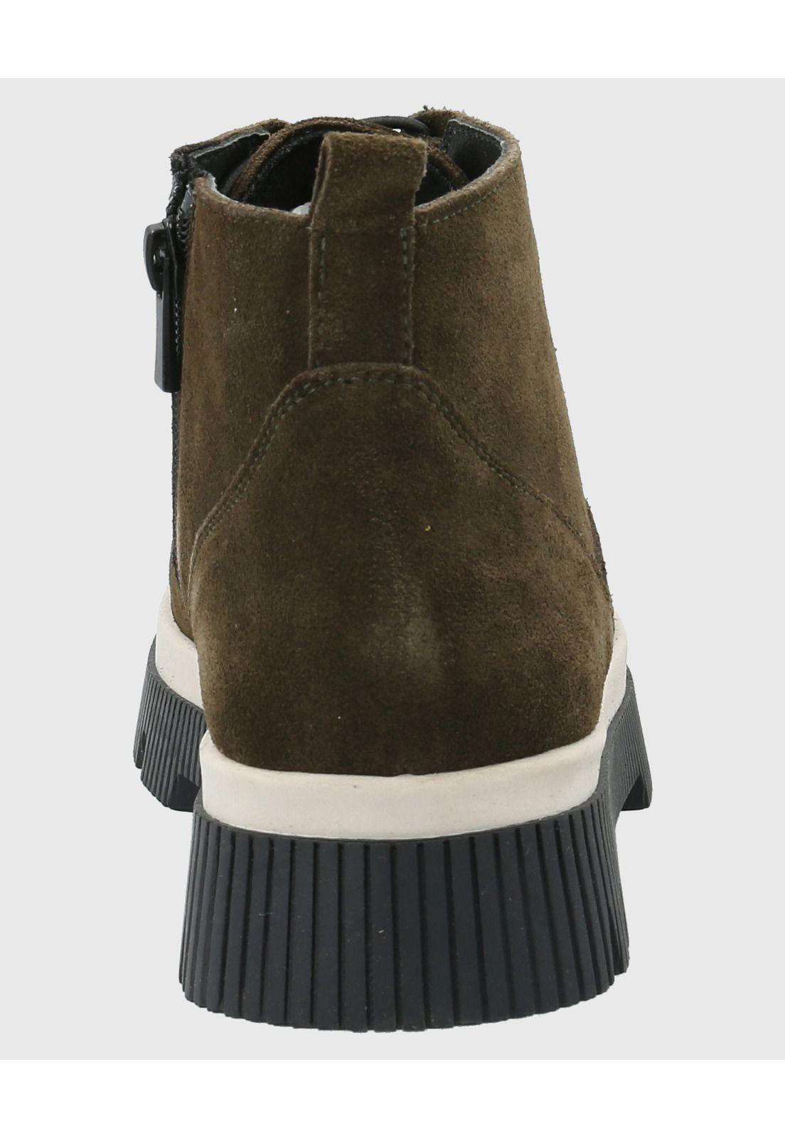 Botin Cuero Mujer Ruffen Verde-6