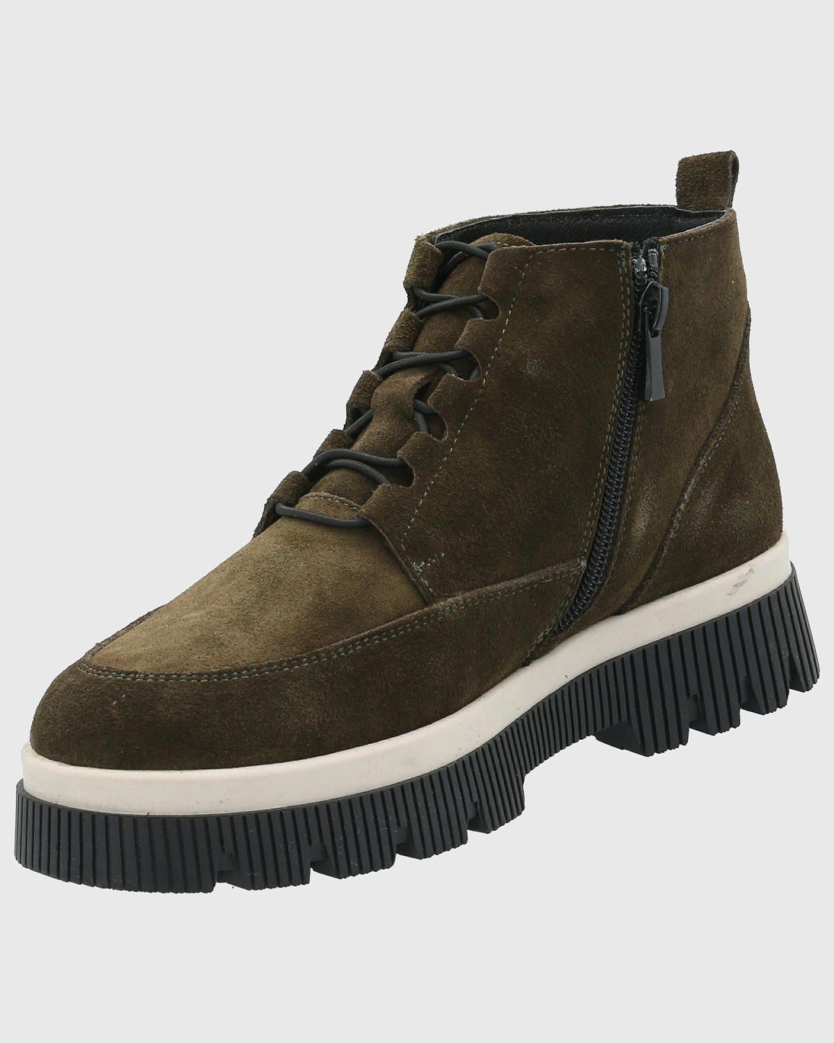 Botin Cuero Mujer Ruffen Verde-4