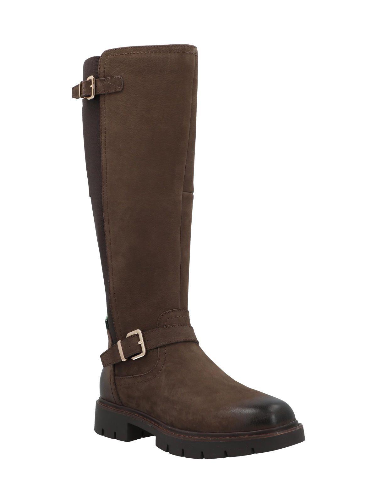 Bota Cuero Mujer Landd Café Oscuro-1