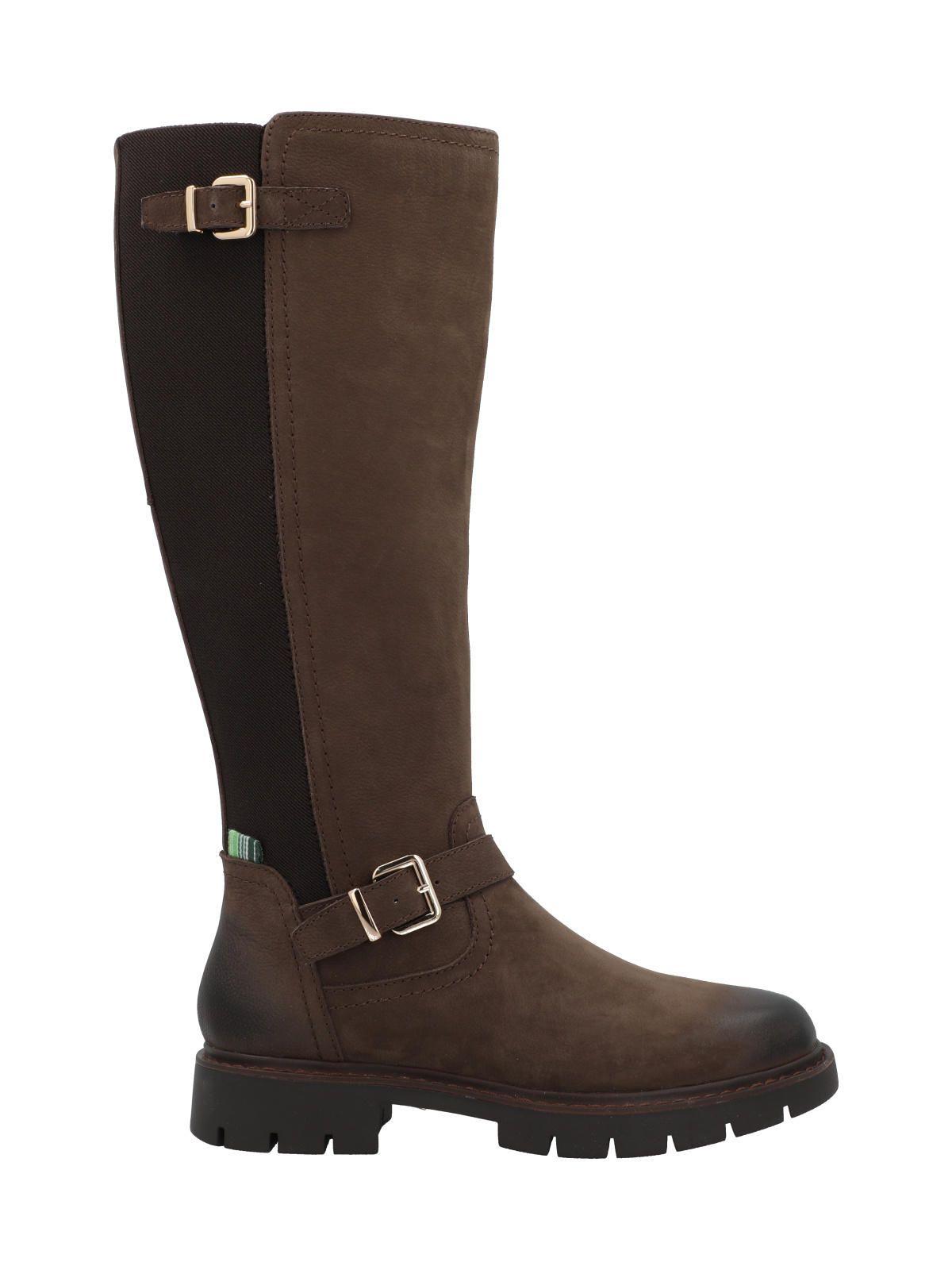 Bota Cuero Mujer Landd Café Oscuro-0