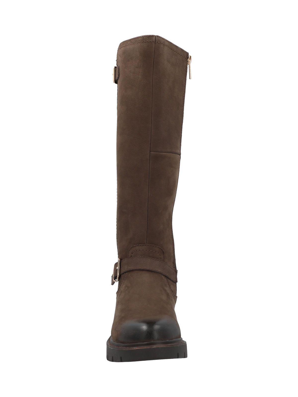 Bota Cuero Mujer Landd Café Oscuro-3