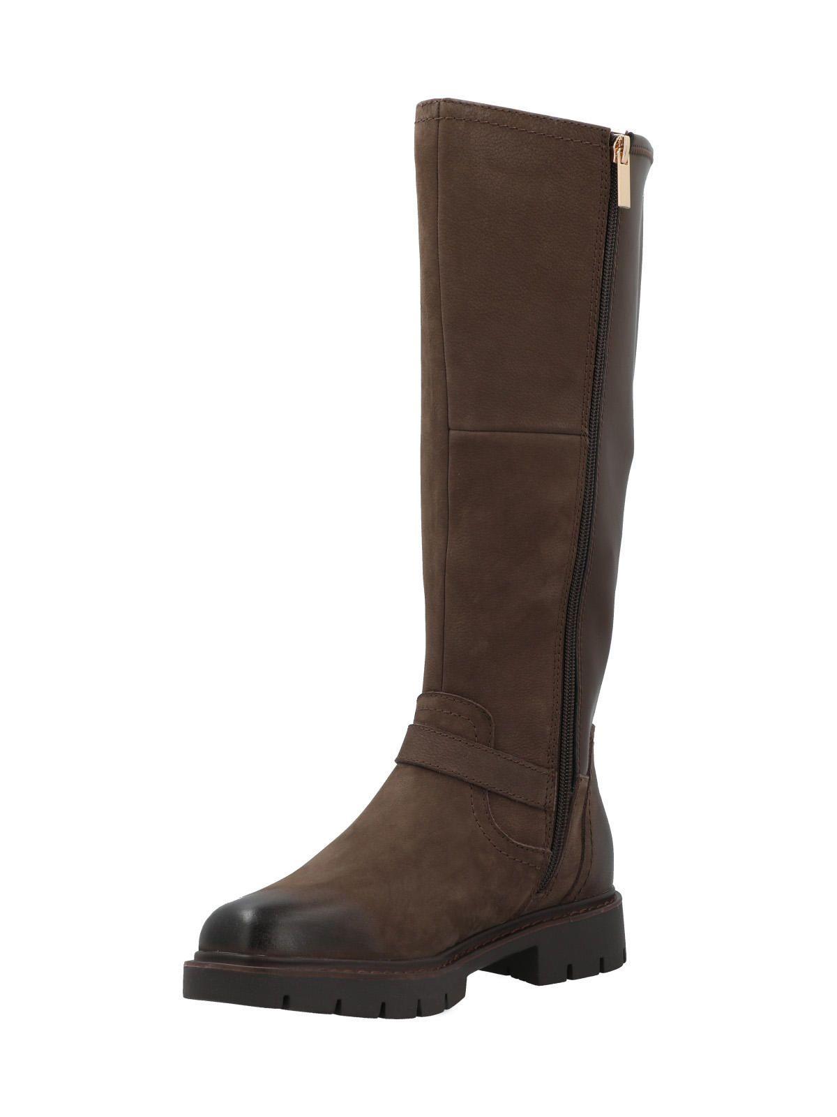Bota Cuero Mujer Landd Café Oscuro-4