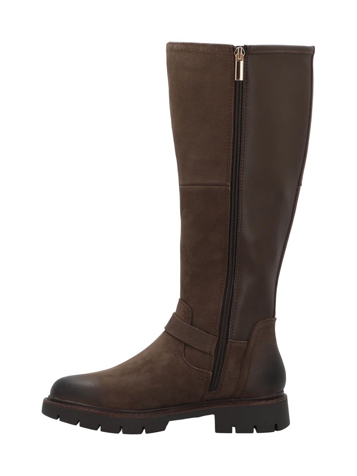 Bota Cuero Mujer Landd Café Oscuro-5