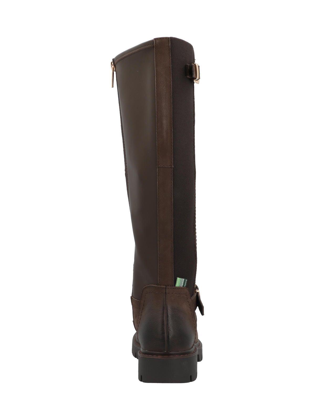 Bota Cuero Mujer Landd Café Oscuro-6