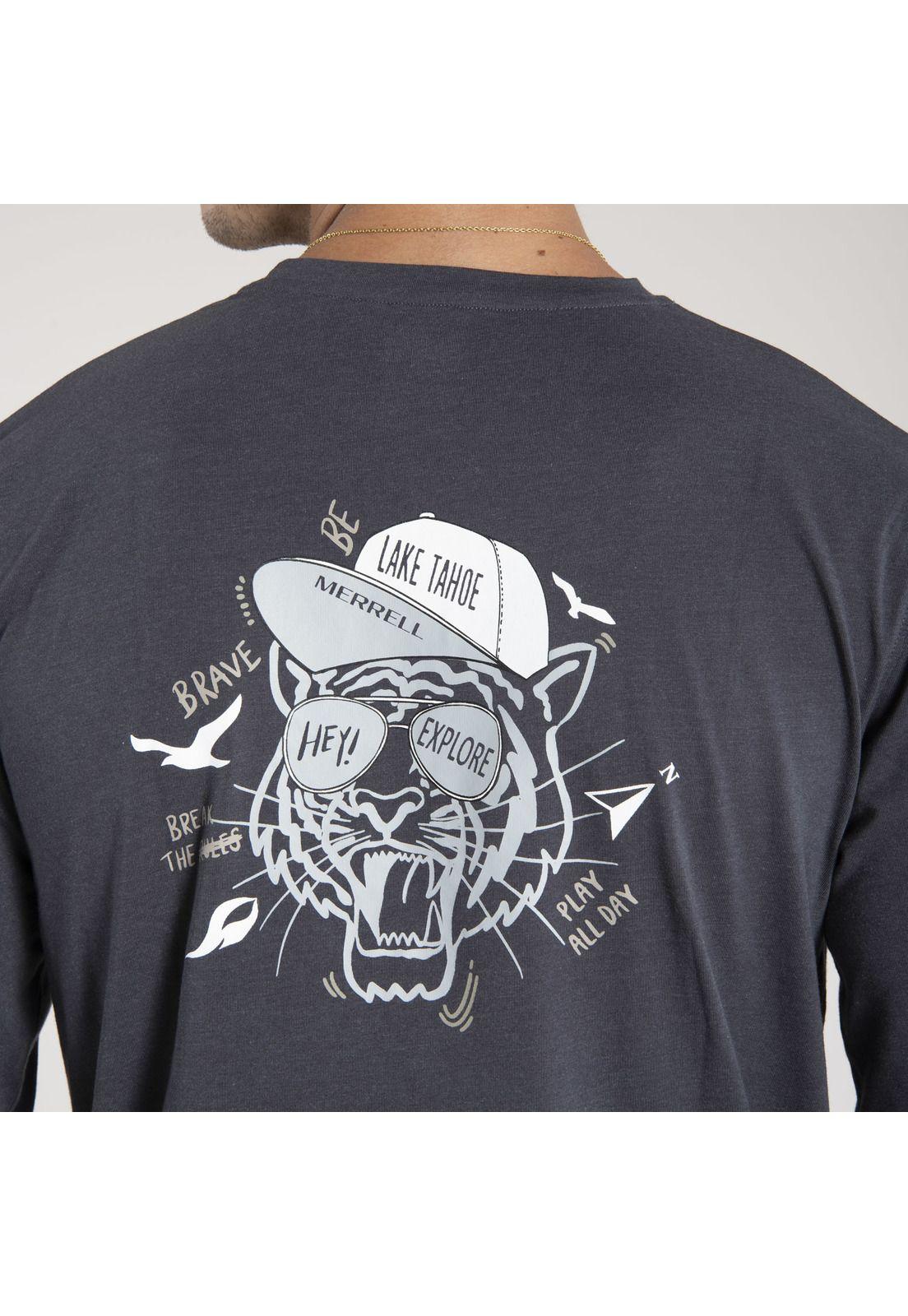 Polera Manga Larga Hombre Panther Gris-3