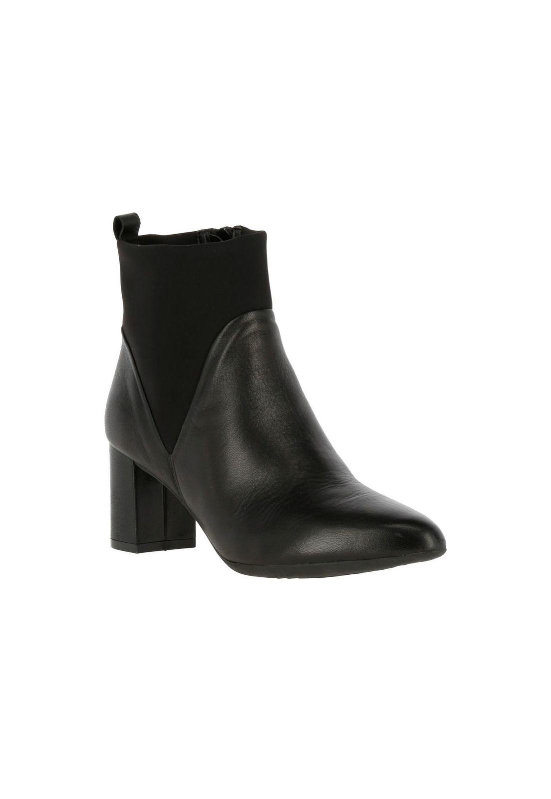 Botin Cuero Mujer White Balt Negro-0