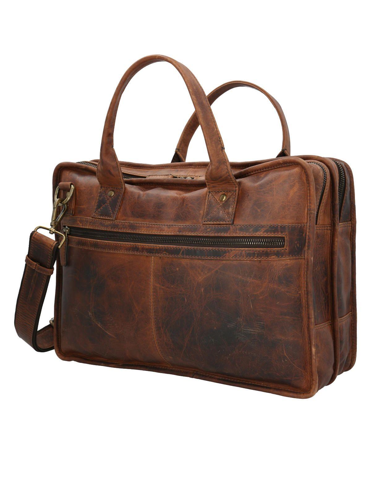 Maletín Cuero Hombre Tc Collins Café-1