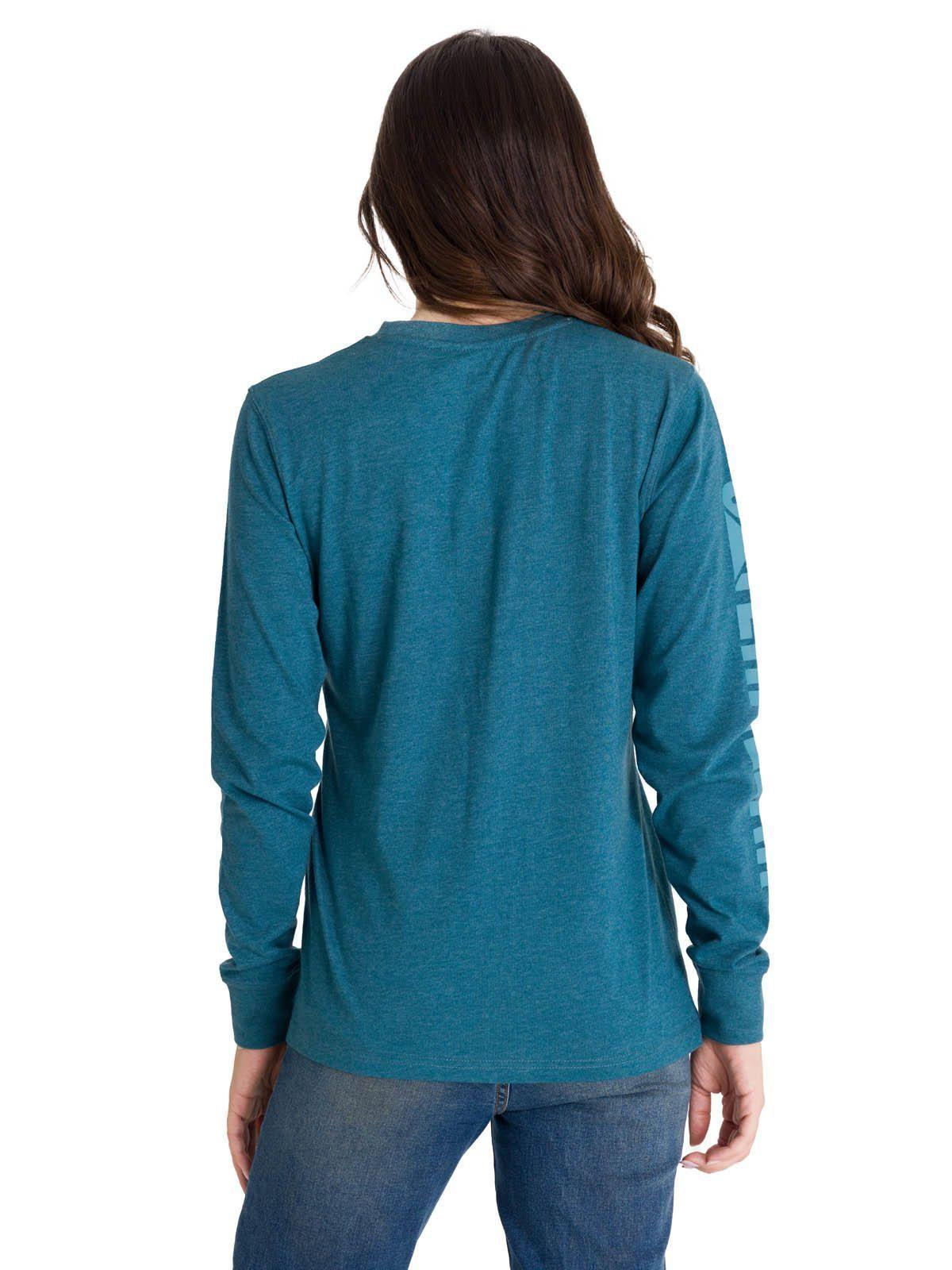 Polera Manga Larga Trademark Ba Mujer Celeste-3